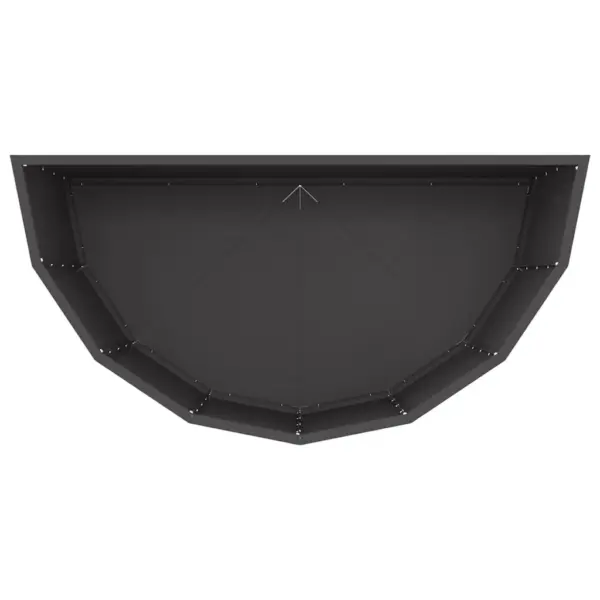 Poole-ringikujuline terasest taimekast, must, 90 x 45 x 50 cm – 8