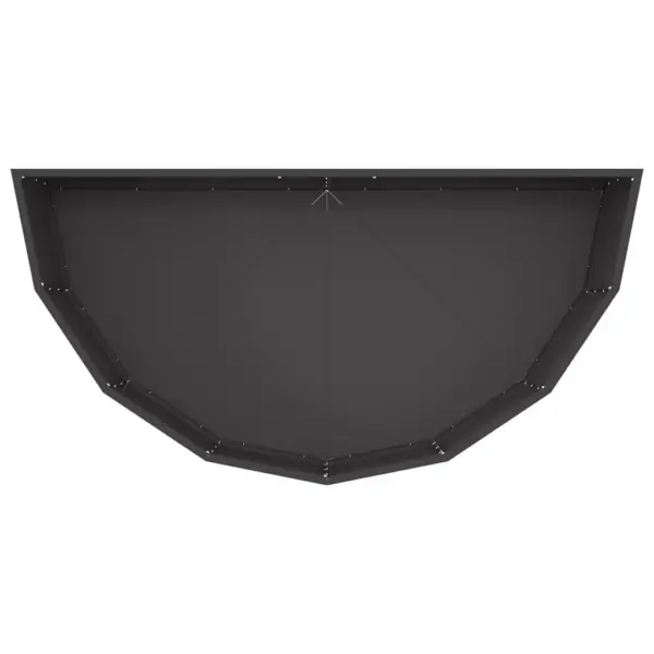 Poolringikujuline terasest taimekast, must, 120 x 60 x 35 cm – 8