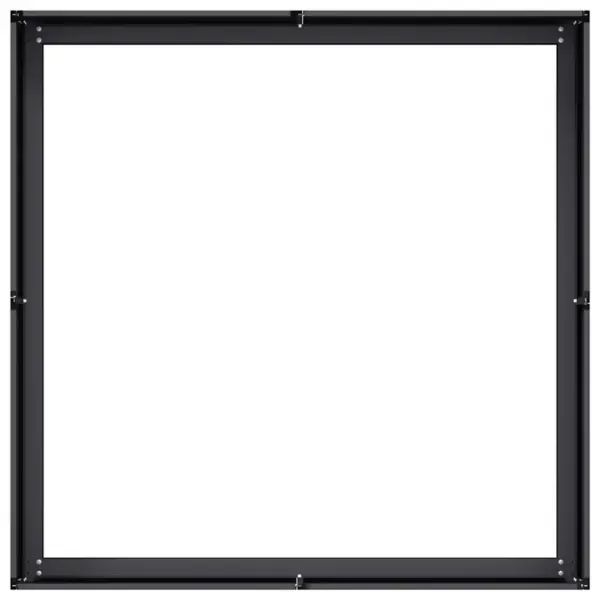 Must külmvaltsitud terasest taimekast avatud põhjaga, 100 x 100 x 30 cm – 5