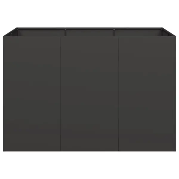 Must külmvaltsitud terasest taimekast avatud põhjaga, 120 x 80 x 80 cm – 4