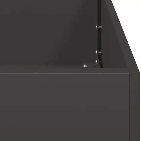 Must külmvaltsitud terasest taimekast avatud põhjaga, 120 x 80 x 80 cm – 7