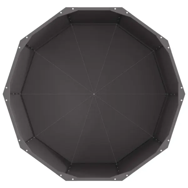 Must terasest taimekast, 90 x 90 x 50 cm, välistingimustesse – 6