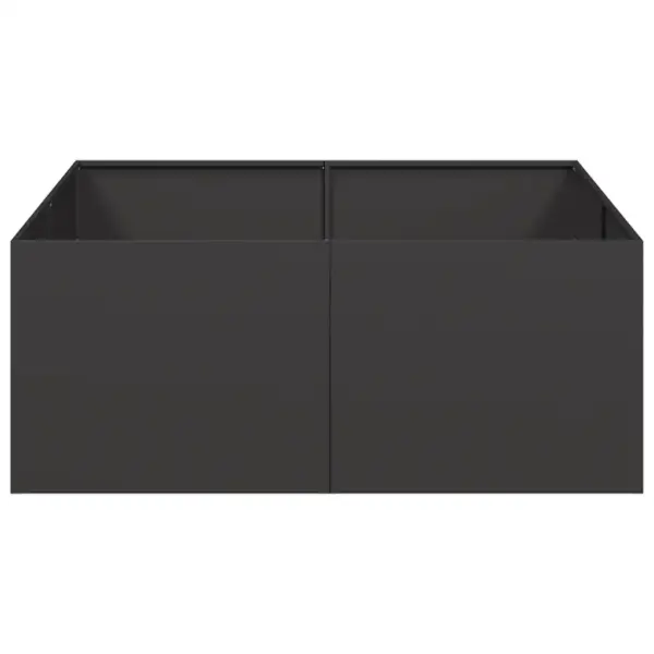 Must külmvaltsitud terasest taimekast avatud põhjaga, 100 x 100 x 40 cm – 4