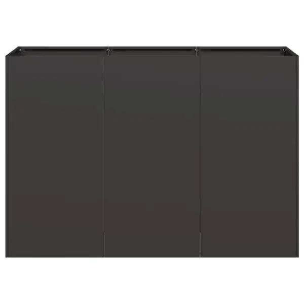 Kõrge taimekast avatud põhjaga, must külmvaltsitud teras, 120 x 40 x 80 cm – 4