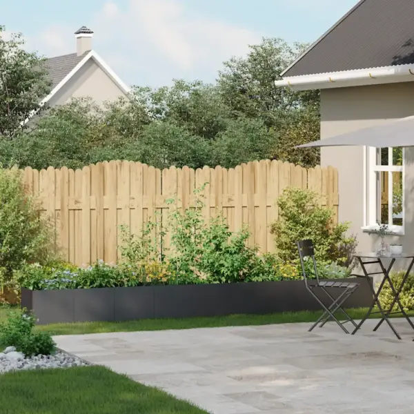 Pikk taimekast aeda ja terrassile, must külmvaltsitud teras, avatud põhjaga, 360 x 40 x 40 cm – 3