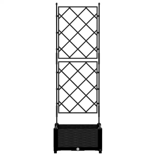 Trellisega aia istutuspot, must teras, 40 x 40 x 125,5 cm – 4