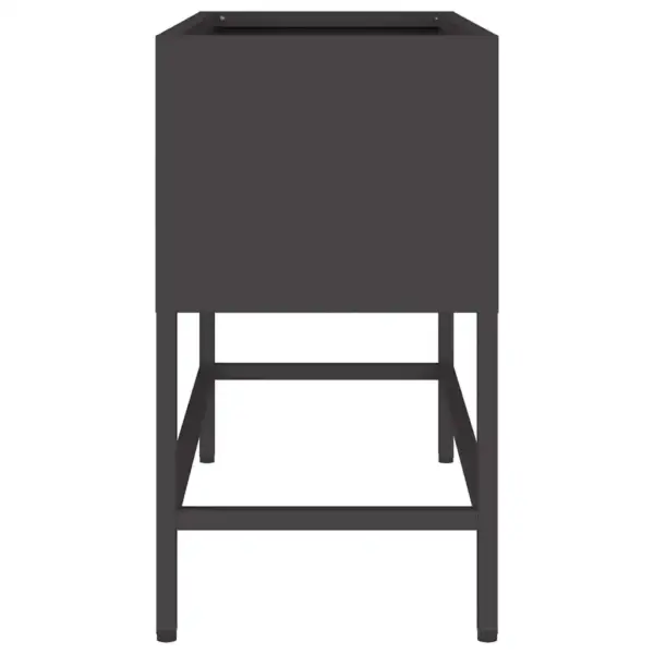 Tõstetud aiataimelava, must teras, 60 x 26 x 45 cm – 6