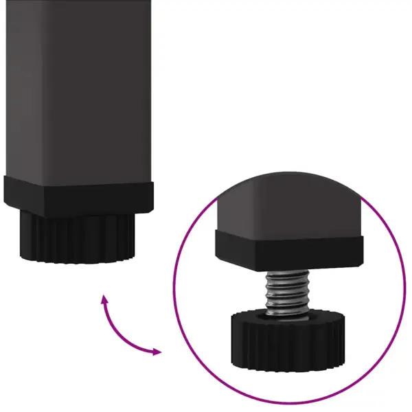 Tõstetud aiataimelava, must teras, 60 x 26 x 45 cm – 9