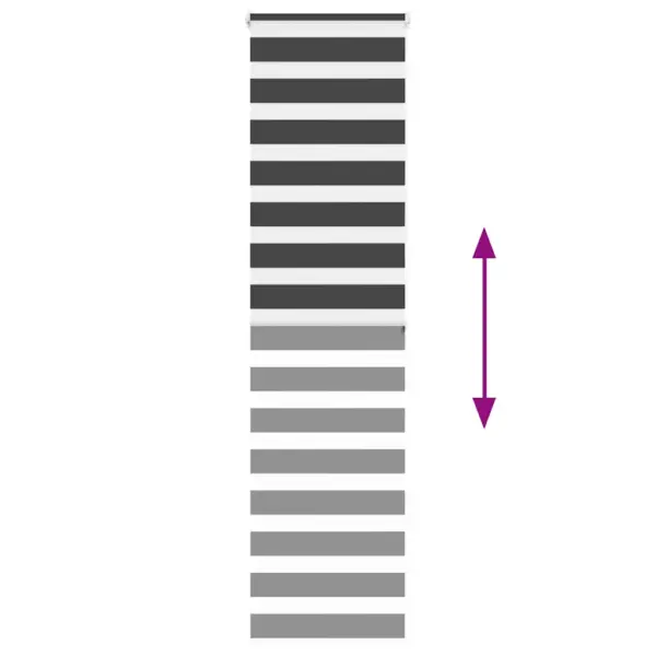 Triibuline päev-öö ruloo must, 60 x 200 cm, polüester, kanga laius 55,9 cm – 5