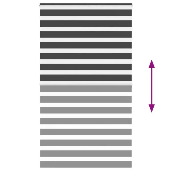 Triibuline päev-öö ruloo kettmehhanismiga, must, 130 x 200 cm, 100% polüester – 5