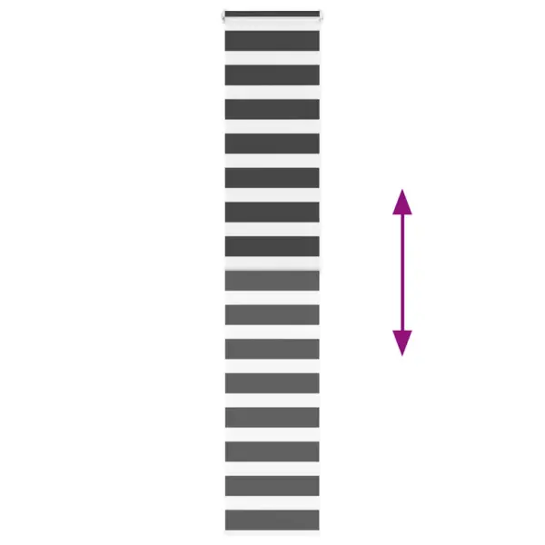 Triibuline päev-öö ruloo kettmehhanismiga, must, 45 x 200 cm – 5