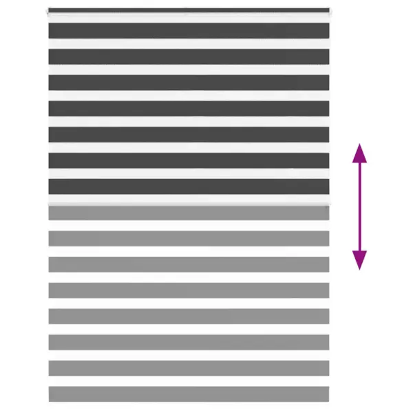 Triibuline sebra ruloo privaatsuse ja valguse reguleerimiseks, must, 165 x 200 cm, 100% polüester – 5