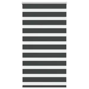 Triibuline sebra-ruloo privaatsuse ja valguse reguleerimiseks, must, 80 x 100 cm