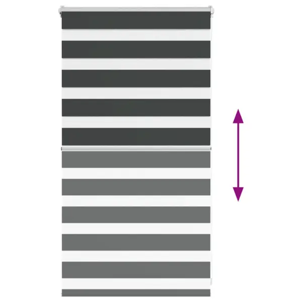 Triibuline sebra-ruloo privaatsuse ja valguse reguleerimiseks, must, 80 x 100 cm – 5