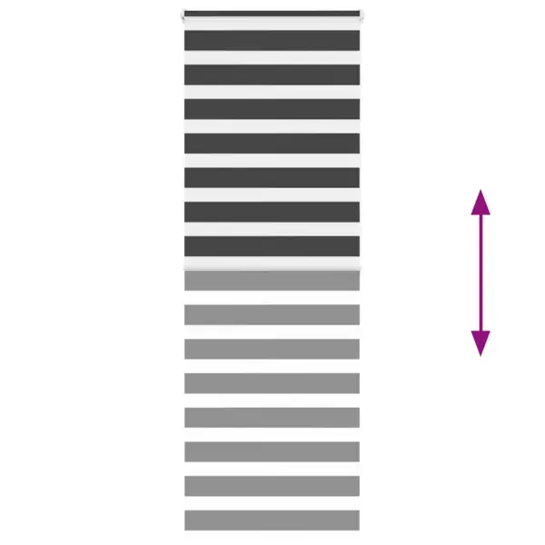 Triibuline sebra ruloo, must, 90 x 200 cm, 100% polüester, alumiiniumsiiniga – 5