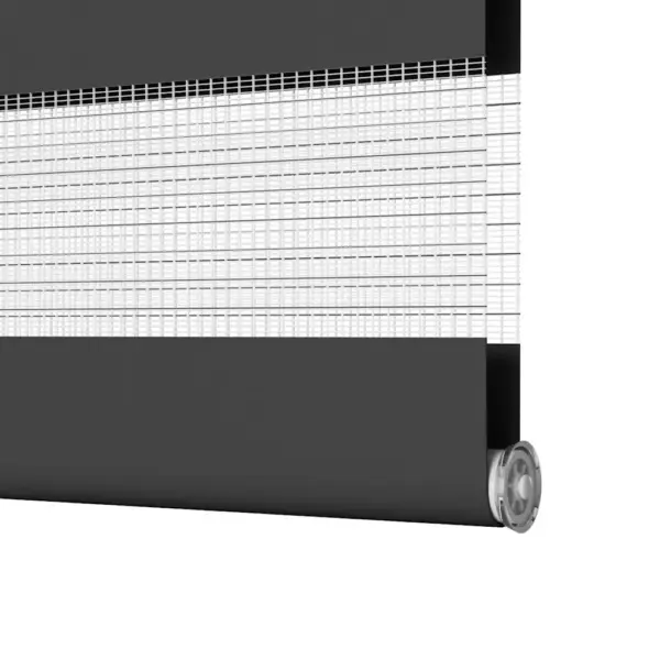 Must triibuline sebraruloo kettmehhanismiga, 110 x 200 cm, polüester – 12