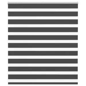 Triibuline sebraruloo, must, 125 x 100 cm, kanga laius 120,9 cm, 100% polüester, alumiiniumsiiniga