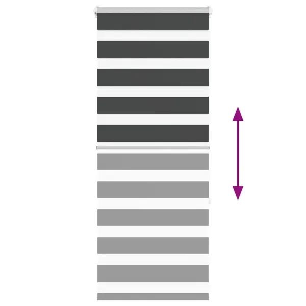 Triibuline sebraruloo, must, 60 x 150 cm, kanga laius 55,9 cm, polüester – 5