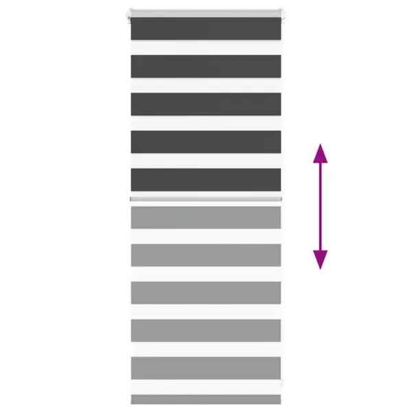 Triibuline sebraruloo kettmehhanismiga, must, 65 x 100 cm, kanga laius 60,9 cm, polüester – 5