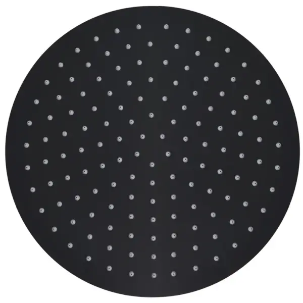 Must ümar vihmadušiotsik roostevabast terasest, 30 cm – 2