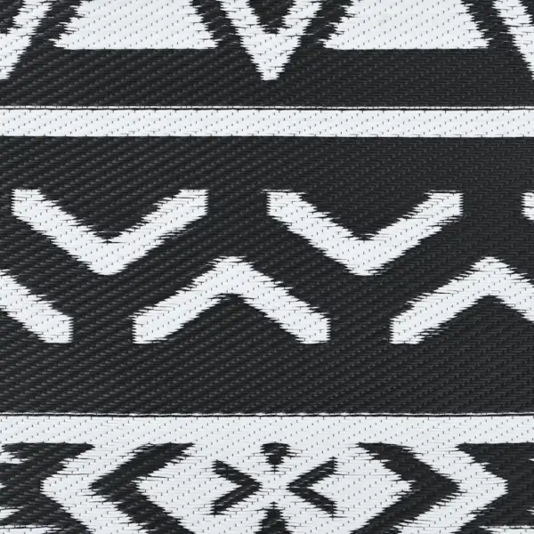 Ümberpööratav must ümmargune õuevaip ARAKIL, polüpropüleen, Ø 200 cm – 6