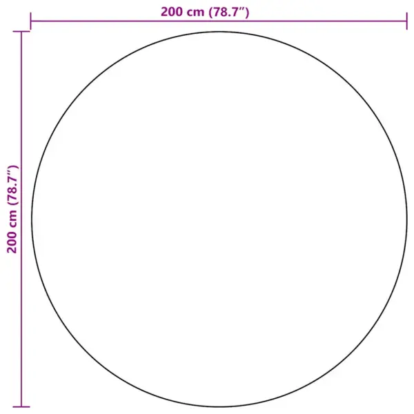 Ümberpööratav must ümmargune õuevaip ARAKIL, polüpropüleen, Ø 200 cm – 7
