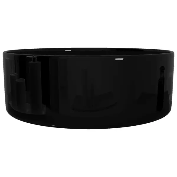 Ümmargune keraamiline valamu kapi peale, must, 40 x 15 cm – 5