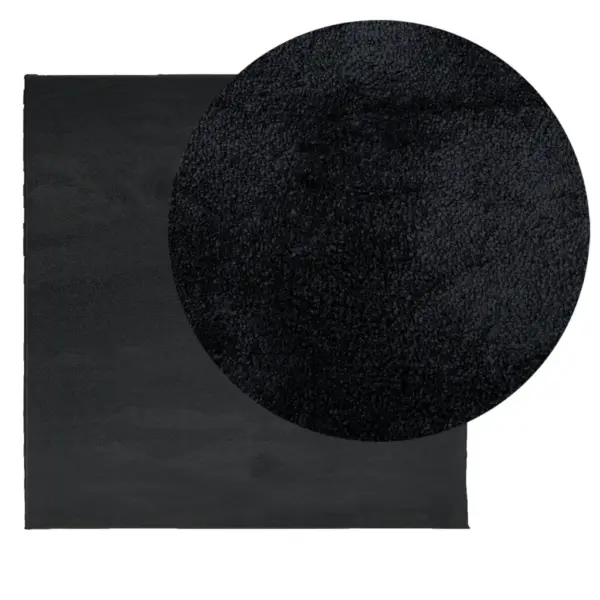 Must lühikese karvaga vaip OVIEDO, 200 x 200 cm, 100% polüester – 3