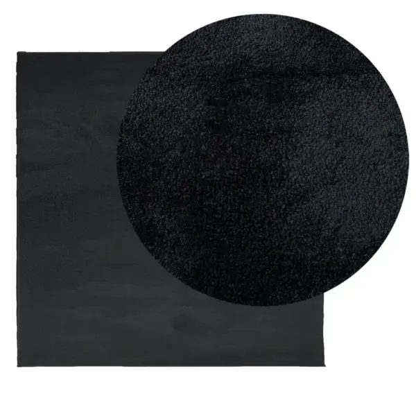 Must lühikese karvaga polüestervaip OVIEDO, 240 x 240 cm – 3