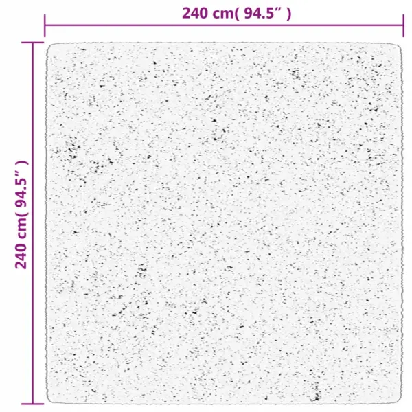 Must lühikese karvaga polüestervaip OVIEDO, 240 x 240 cm – 10