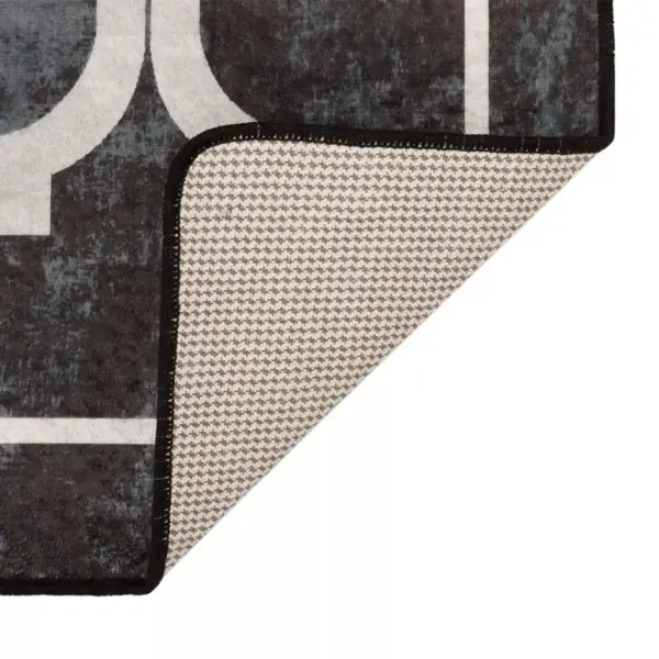 Pestav must-valge vaip, libisemiskindla põhjaga, 160 x 230 cm – 4