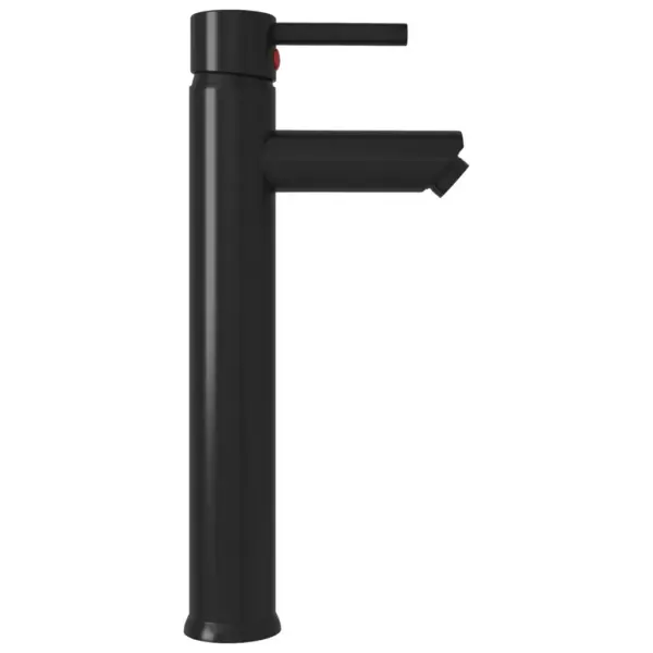 Must ühe kangiga vannitoavalamusegisti, messing, 12 x 30 cm – 4