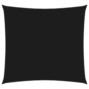 Veekindel kandiline päikesepuri mustast oxford-kangast, 5 x 5 m