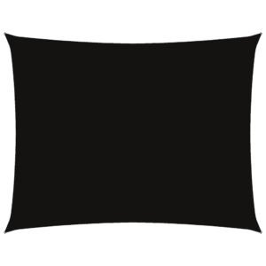 Veekindel UV-kaitsega ristkülikukujuline päikesepuri mustast oxford-kangast, 3 x 4 m