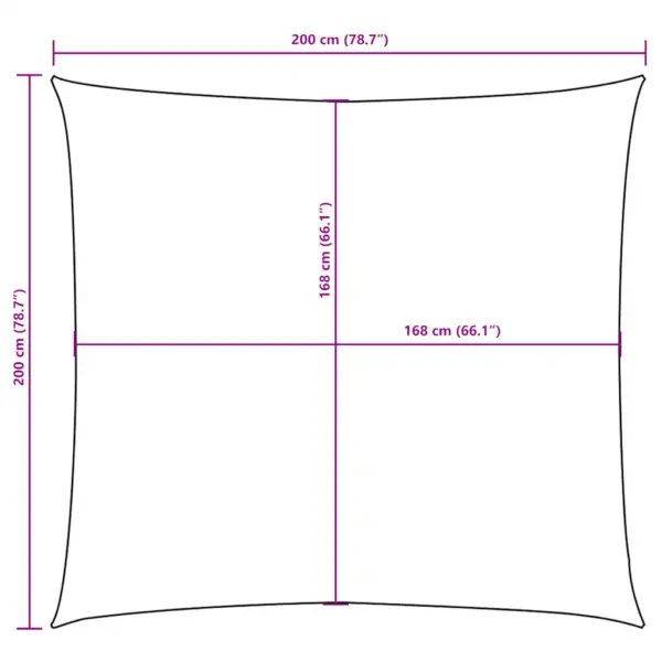 Veekindel UV-kaitsega päikesepuri, kandiline, 2 x 2 m, must, PU-kattega oxford-kangas – 10