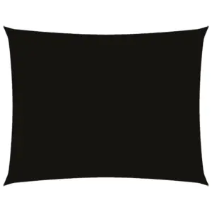 Must veekindel ristkülikukujuline päikesepuri UV-kaitsega, 4 x 6 m, PU-kattega oxford-kangas