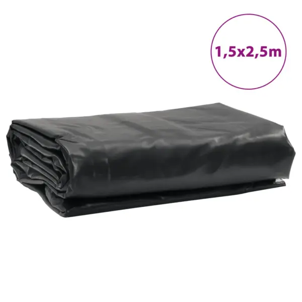 Veekindel PVC present metallist aasadega, must, 1,5 x 2,5 m, 650 g/m² – 9