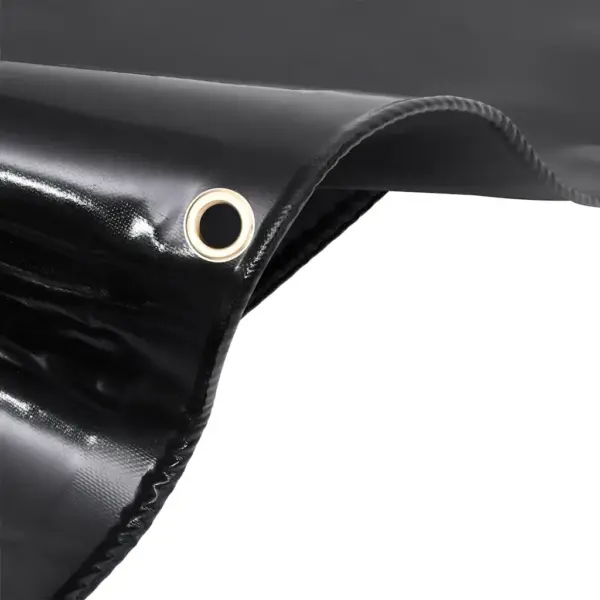 Veekindel PVC present metallist aasadega, must, 6 x 8 m, 650 g/m² – 5