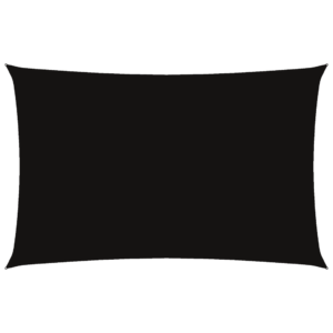 Veekindel ristkülikukujuline päikesepuri, must oxford-kangas, 2,5 x 5 m