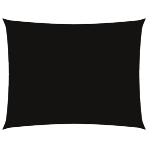 Veekindel ristkülikukujuline päikesepuri, must, PU-kattega oxford-kangas, UV-kaitsega, 5 x 7 m