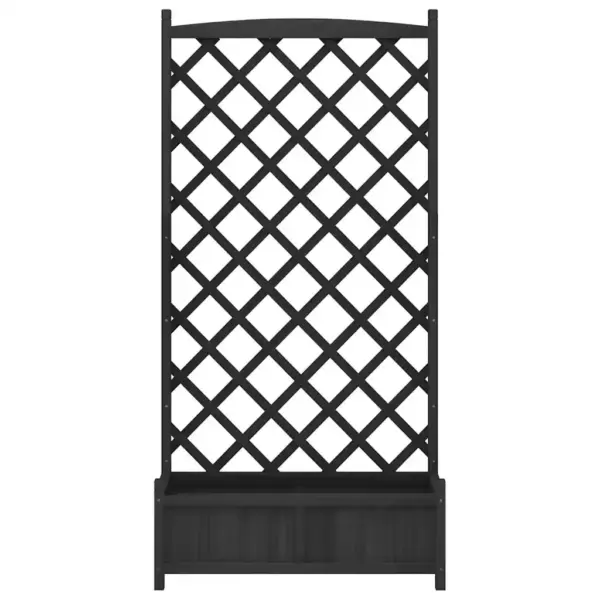 Must nulupuidust võrega taimekast, 90 x 35 x 180 cm – 4