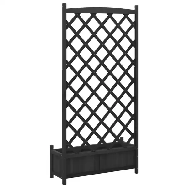 Must nulupuidust võrega taimekast, 90 x 35 x 180 cm – 6