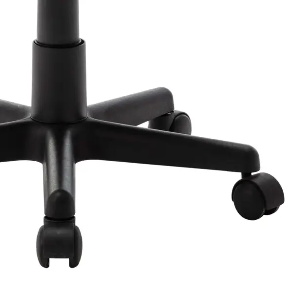 Must võrkkangast käetugedeta kontoritool ratastega, 44 x 52 x 90–100 cm – 6