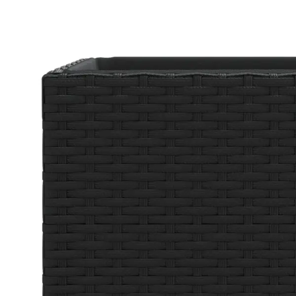 Kolmest mõõdus aia taimekastid, 3 tk, must polürotang ja pulbervärvitud teras – 9