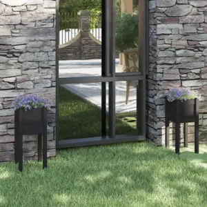 Aia taimekastid, 2 tk, mustad, männipuidust, 31 x 31 x 70 cm