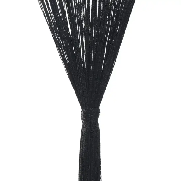 Mustad nöörkardinad ukse- ja aknakatteks, 2 tk, 100 x 250 cm – 7
