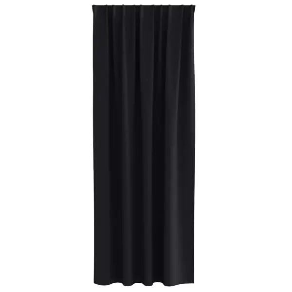 Pimendavad kardinad rõngastega, 2 tk, must polüester, 225 x 140 cm – 4