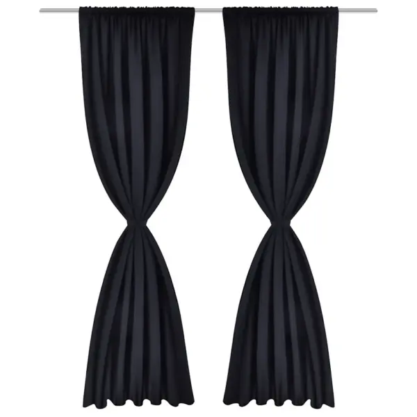 Mustad pimenduskardinad kanaliga ülaosaga, 2 tk, 135 x 245 cm – 2