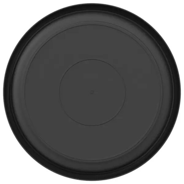 Ümmargune must plastist lillealus, 6 tk, Ø 23,5 x 2,5 cm – 6