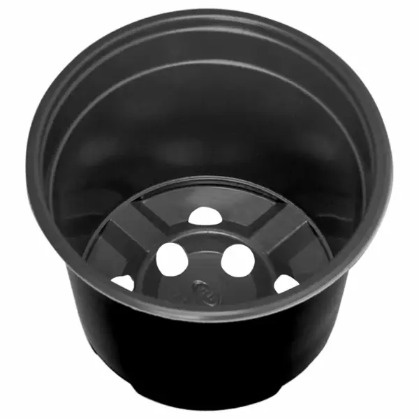 Plastikust lillepotid drenaažiavadega, 50 tk, must, Ø 15 x 12,5 cm – 6